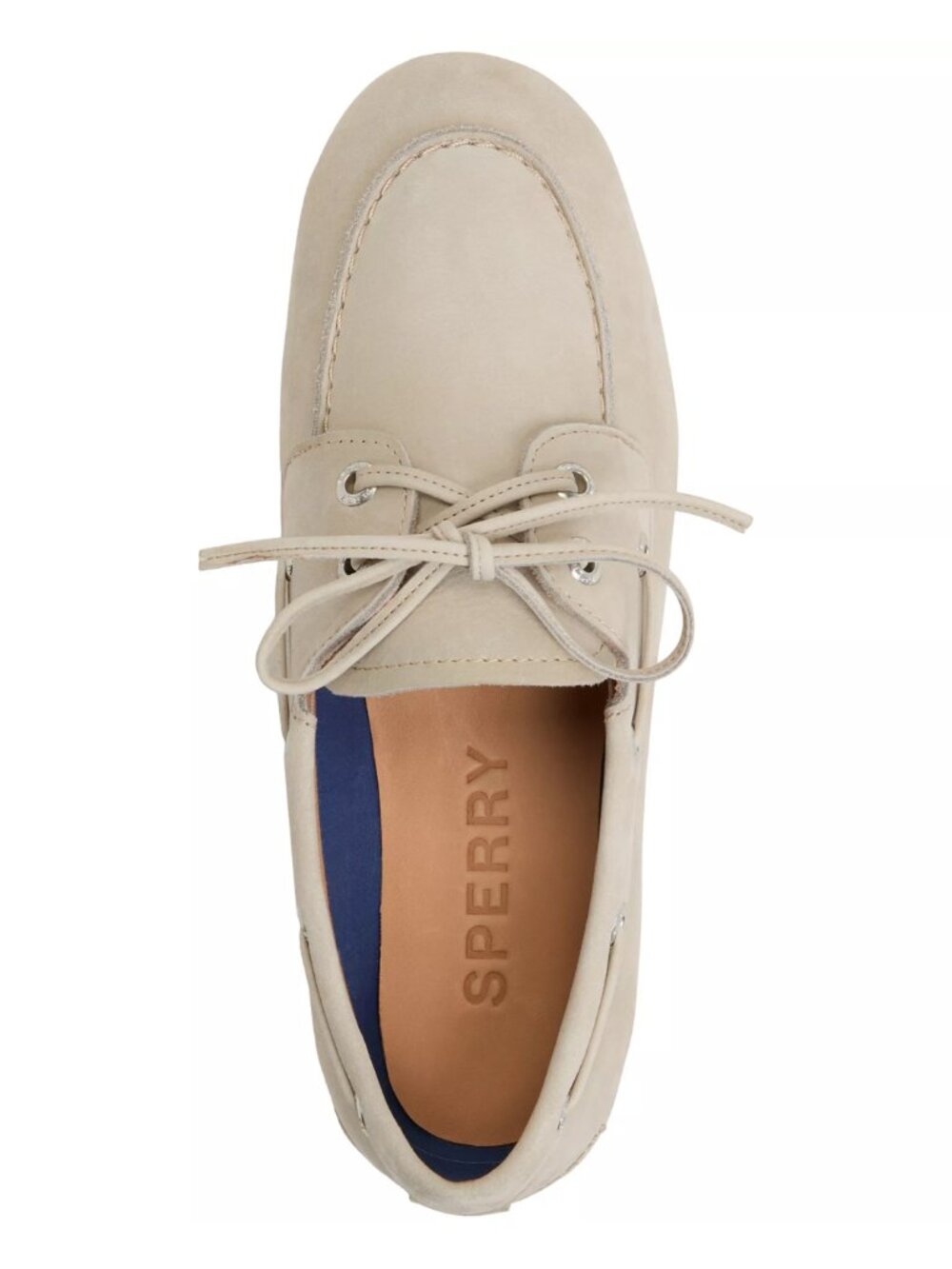 Sperry Top-Sider Slim Leather Boat Shoes Light Grey Women’s Size 8.5 M NWT - Picture 3 of 5